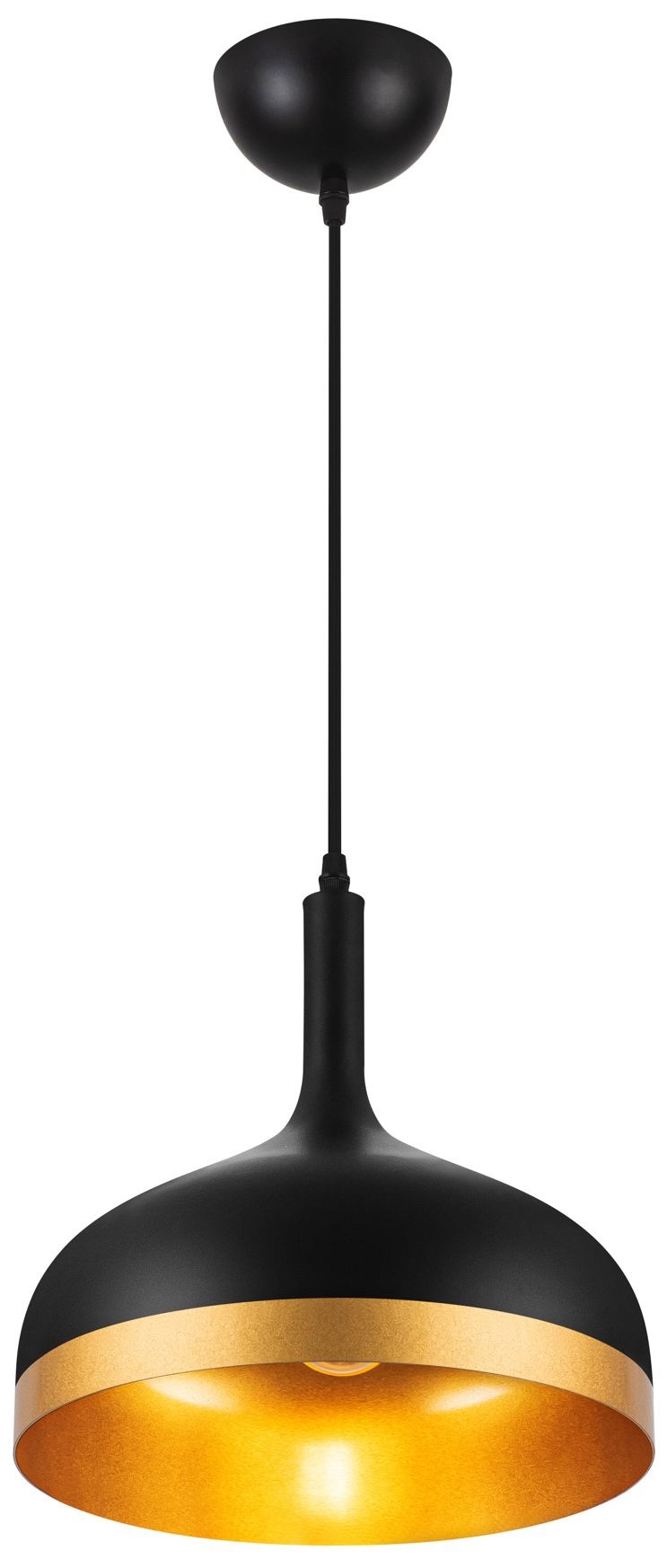 Image 2 Artcraft Dash 12" Wide 1-Light Gold and Black Modern Dome Pendant more views