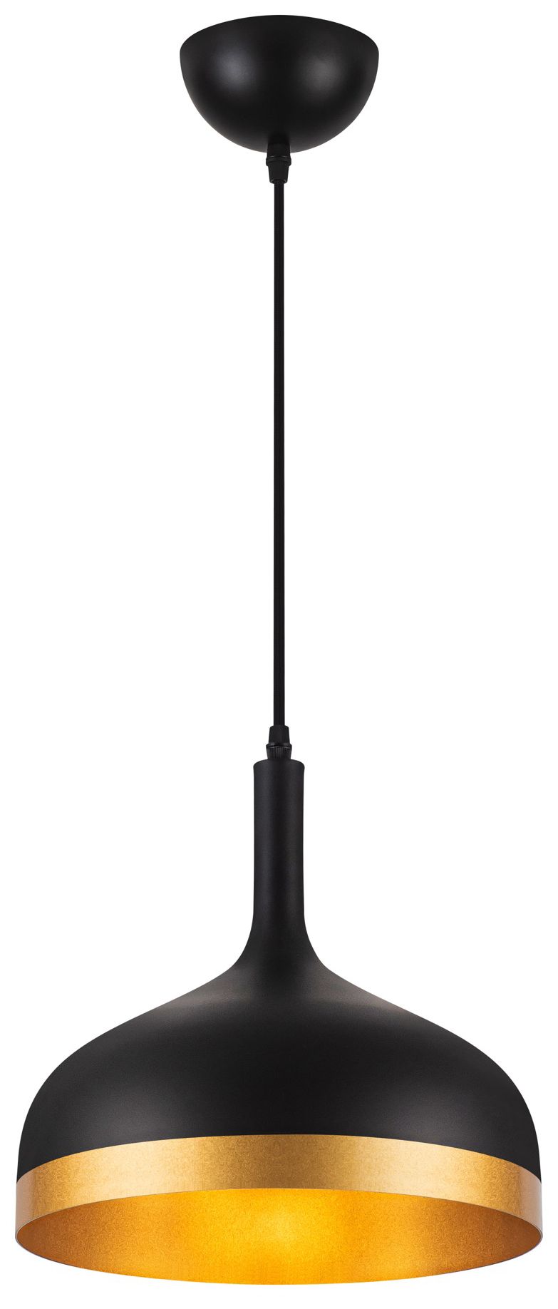 Image 3 Artcraft Dash 12" Wide 1-Light Gold and Black Modern Dome Pendant more views