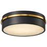 1_Artcraft Dax 12" Wide Black and Brass LED Ceiling Light