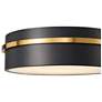3_Artcraft Dax 12" Wide Black and Brass LED Ceiling Light more views