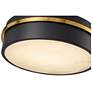 4_Artcraft Dax 12" Wide Black and Brass LED Ceiling Light more views