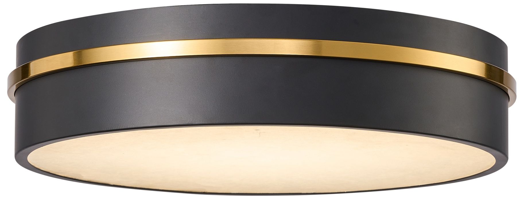Image 2 Artcraft Dax 15 1/4" Wide Black and Brass LED Ceiling Light more views