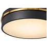 3_Artcraft Dax 15 1/4" Wide Black and Brass LED Ceiling Light more views