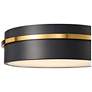 4_Artcraft Dax 15 1/4" Wide Black and Brass LED Ceiling Light more views