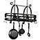 Artcraft Ebony Rooster 30 1/2" Wide Pot Rack With Lights