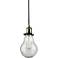 Artcraft Edison 5 1/4" Wide Matte Black Retro Mini Pendant