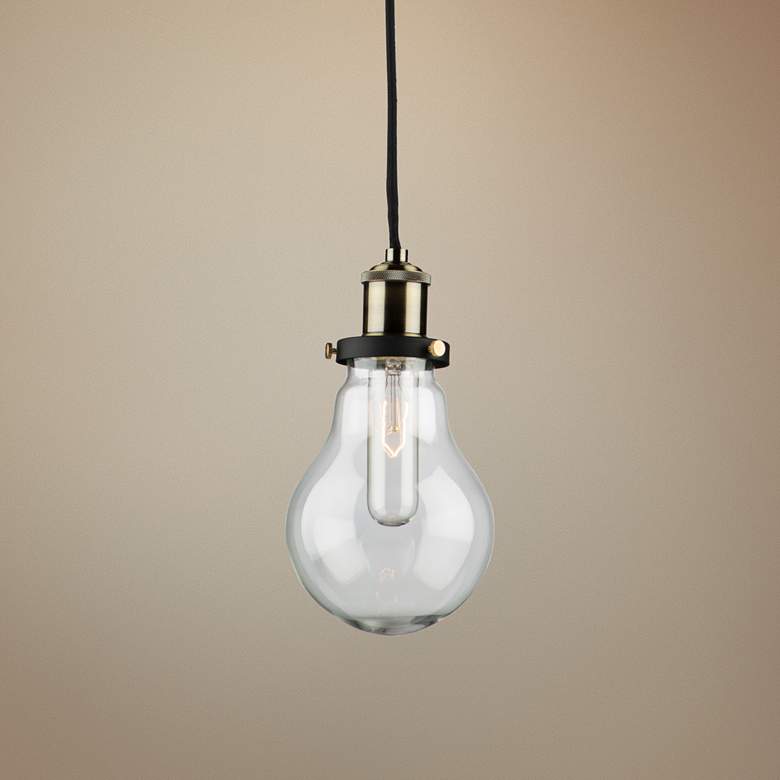 Image 1 Artcraft Edison 5 1/4" Wide Matte Black Retro Mini Pendant