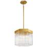 1_Artcraft Emma 14" Wide Brushed Brass Pendant Light