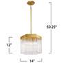 7_Artcraft Emma 14" Wide Brushed Brass Pendant Light more views
