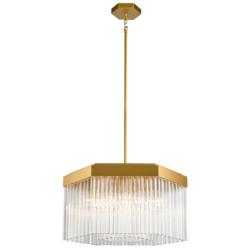 ArtCraft Emma 21" Wide Brushed Brass Pendant Light