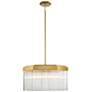 3_ArtCraft Emma 21" Wide Brushed Brass Pendant Light more views