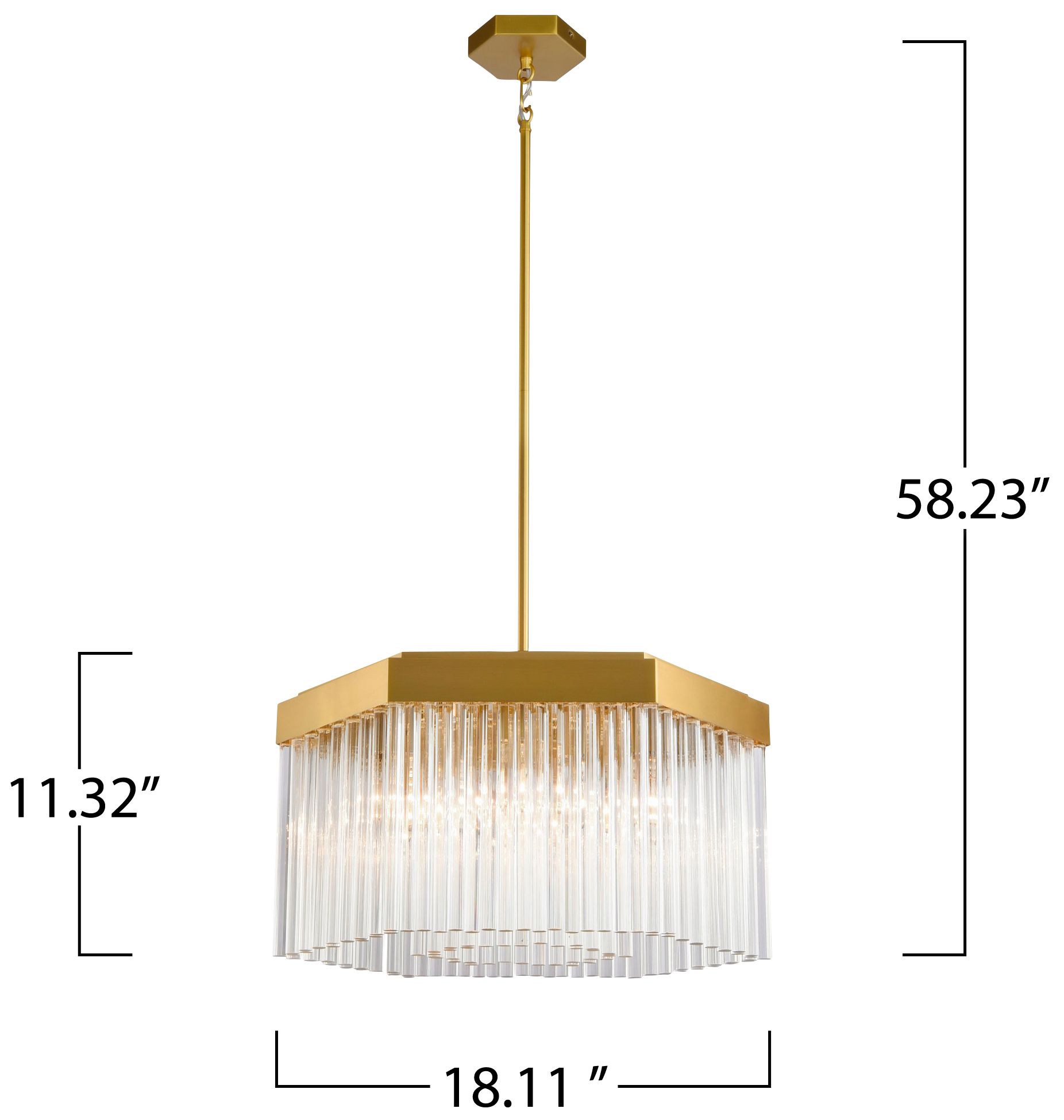 Image 7 ArtCraft Emma 21" Wide Brushed Brass Pendant Light more views