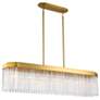 1_Artcraft Emma 48" Wide Brushed Brass Island Pendant