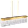 3_Artcraft Emma 48" Wide Brushed Brass Island Pendant more views
