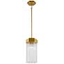 1_Artcraft Emma 7" Wide Brushed Brass Mini Pendant