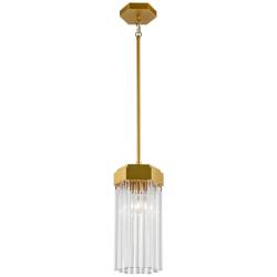 Artcraft Emma 7" Wide Brushed Brass Mini Pendant