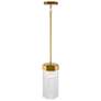 3_Artcraft Emma 7" Wide Brushed Brass Mini Pendant more views