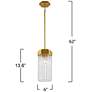 7_Artcraft Emma 7" Wide Brushed Brass Mini Pendant more views