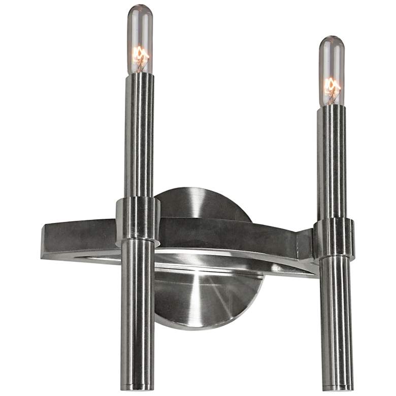 Image 1 Artcraft Encore 11 1/2"H Polished Nickel 2-Light Wall Sconce