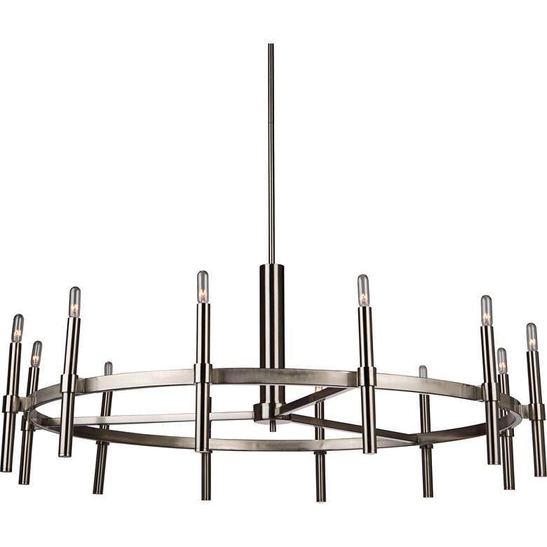 Image 1 Artcraft Encore 40"W Polished Nickel 12-Light Chandelier