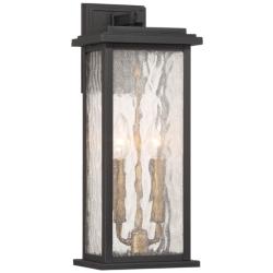 ArtCraft Estate 17" High Black 2-Light Outdoor Wall Light