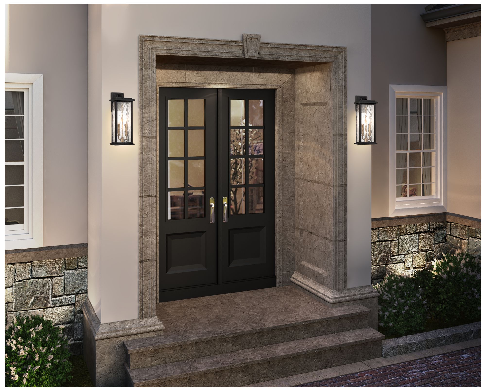 Image 5 ArtCraft Estate 17" High Black 2-Light Outdoor Wall Light more views