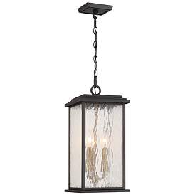 Image1 of Artcraft Estate 18" High Black 3-Light Outdoor Hanging Light