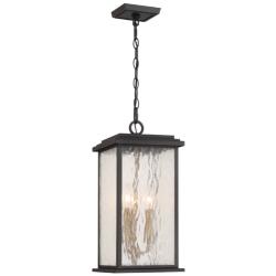 Artcraft Estate 18" High Black 3-Light Outdoor Hanging Light
