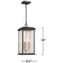 6_Artcraft Estate 18" High Black 3-Light Outdoor Hanging Light more views