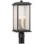 1_Artcraft Estate 20" High Black 3-Light Outdoor Post Light