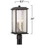 6_Artcraft Estate 20" High Black 3-Light Outdoor Post Light more views