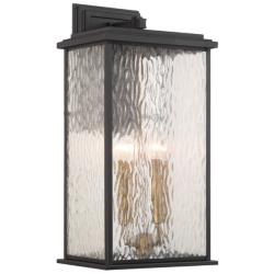 ArtCraft Estate 24" High Black 4-Light Outdoor Wall Light