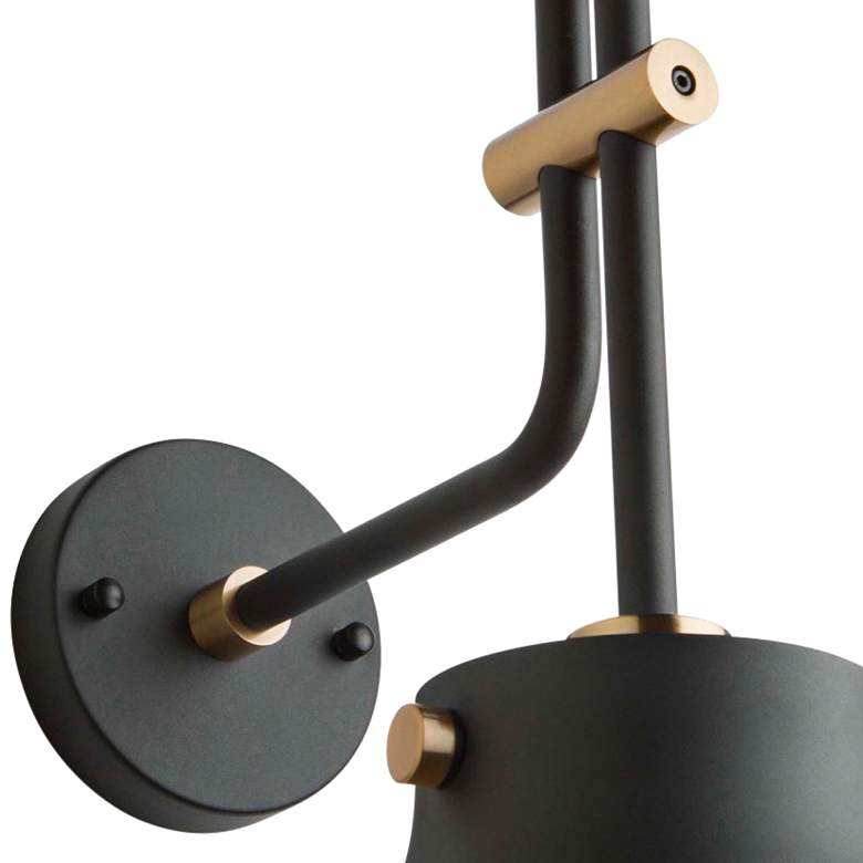 Image 2 Artcraft Euro Industrial 19" High Matte Black Wall Sconce more views