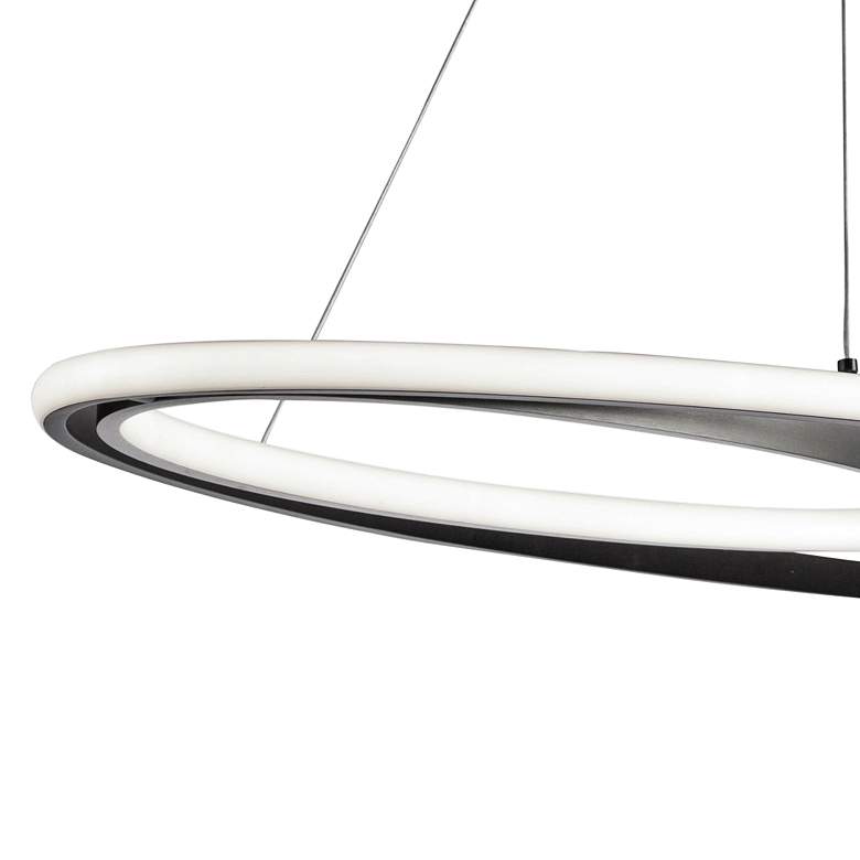 Image 4 Artcraft Gemini 46 1/2"W Black and Nickel LED Pendant Light more views