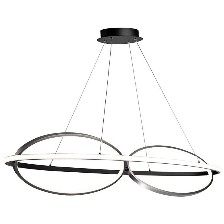 Image 6 Artcraft Gemini 46 1/2"W Black and Nickel LED Pendant Light more views