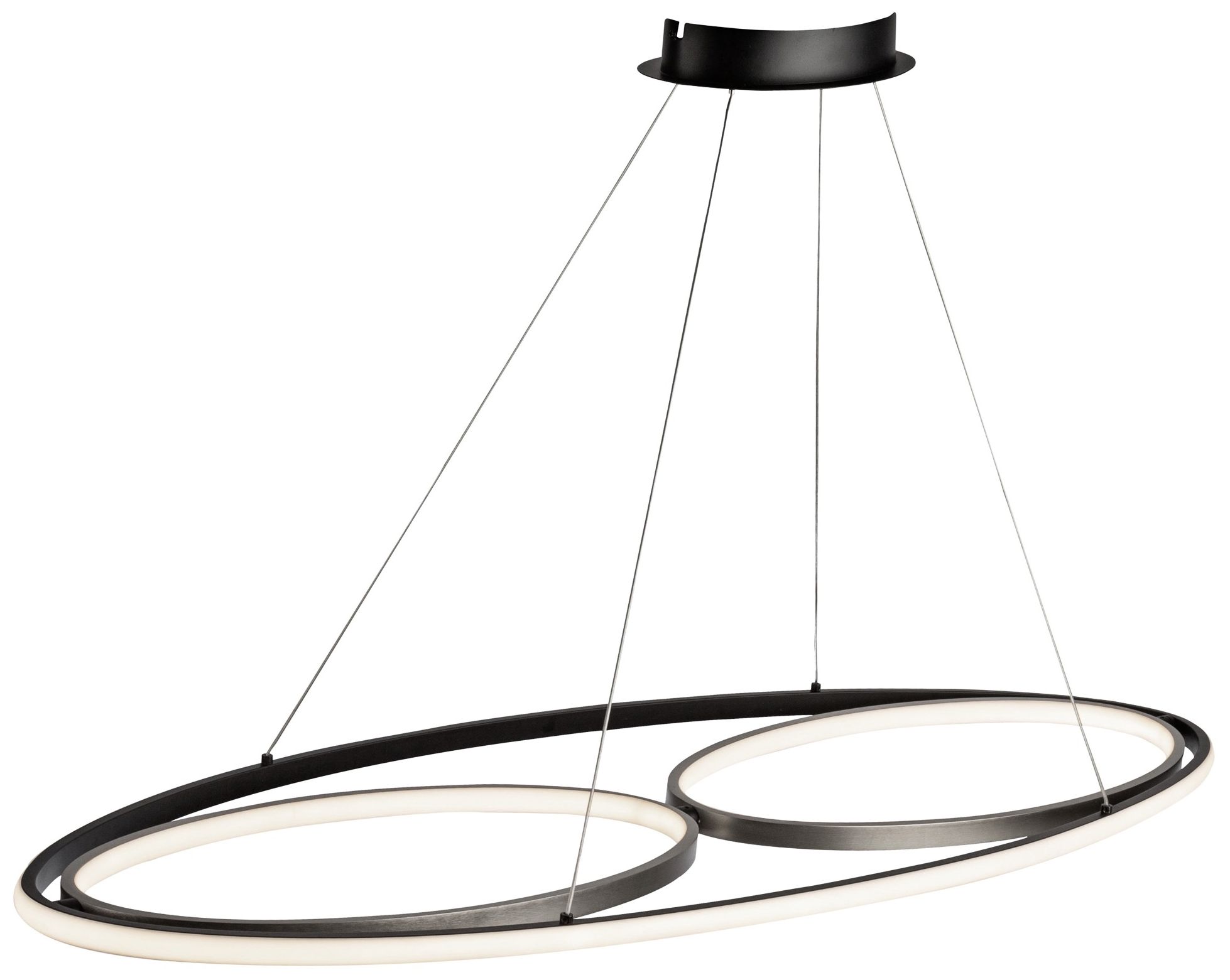 Artcraft Gemini 46 1/2"W Black and Nickel LED Pendant Light in scene