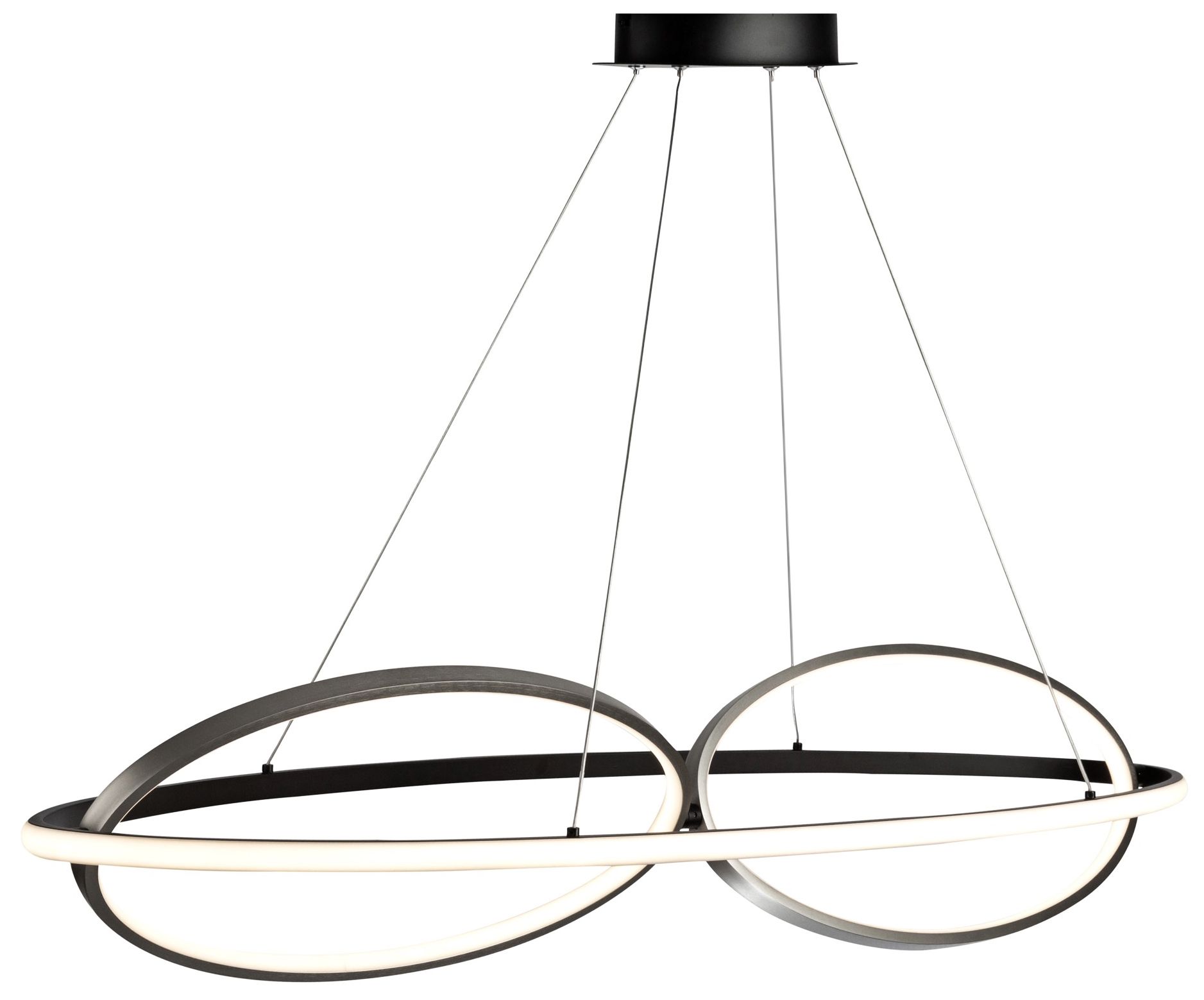 Artcraft Gemini 46 1/2"W Black and Nickel LED Pendant Light in scene