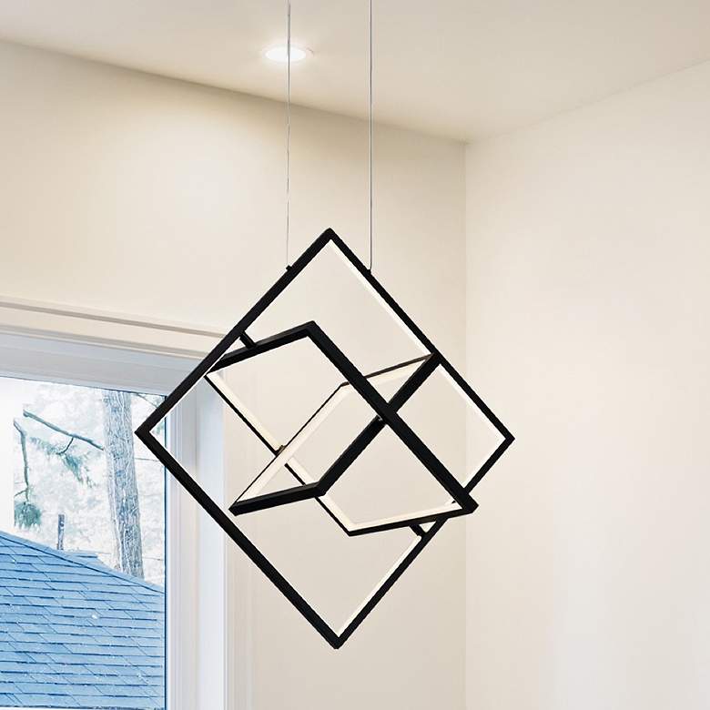 Image 1 Artcraft Graymar 10 1/2" Wide Matte Black LED Mini Pendant