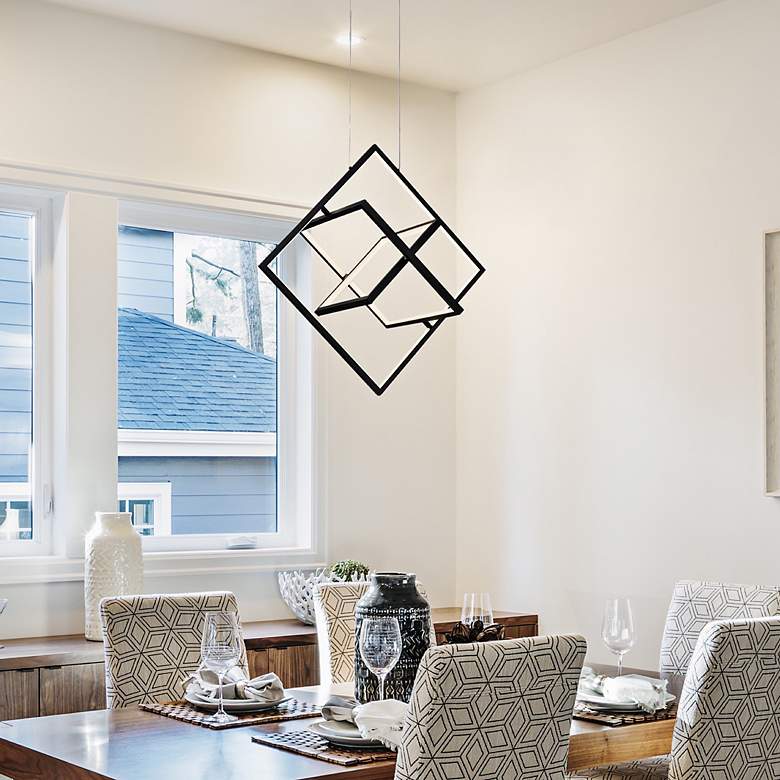 Image 6 Artcraft Graymar 10 1/2" Wide Matte Black LED Mini Pendant more views