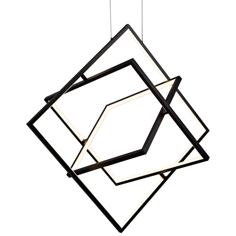Image 1 Artcraft Graymar 34" Wide Matte Black LED Pendant Light