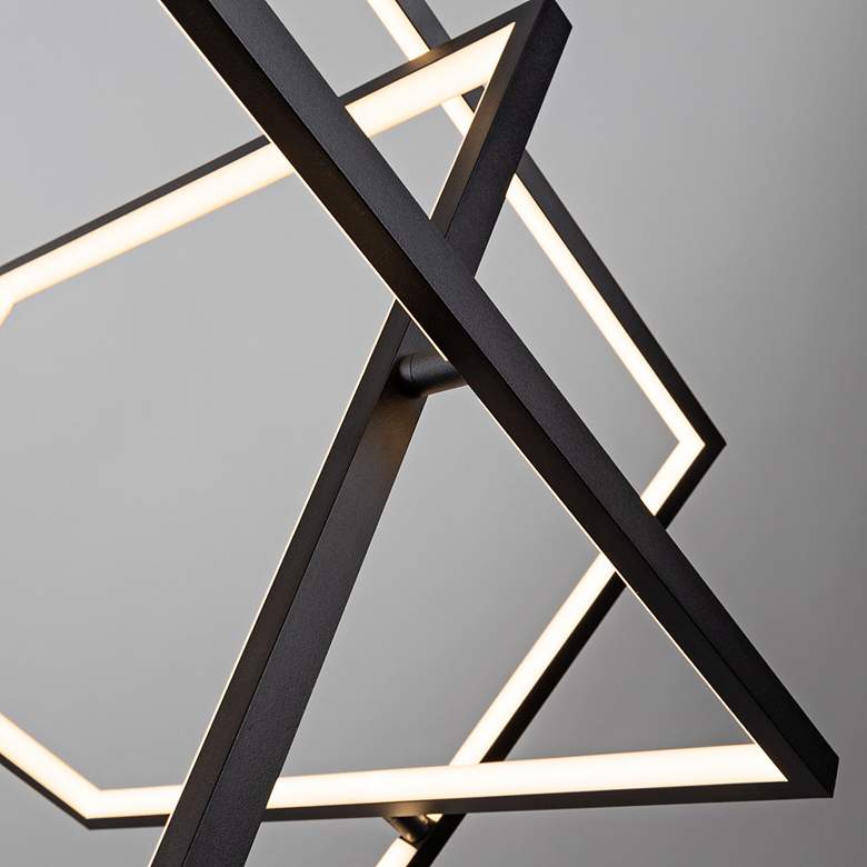 Image 3 Artcraft Graymar 34" Wide Matte Black LED Pendant Light more views