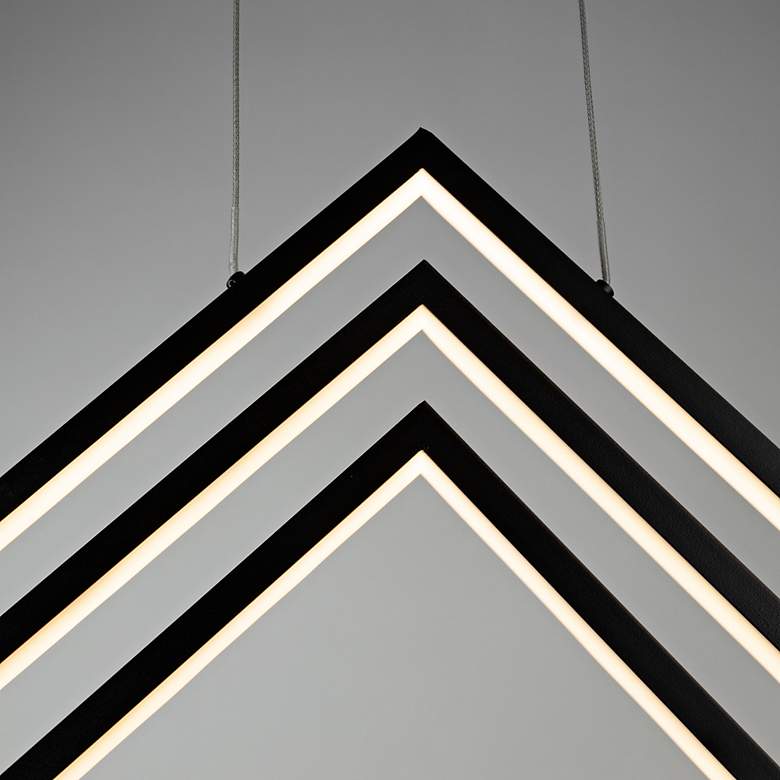 Image 6 Artcraft Graymar 34" Wide Matte Black LED Pendant Light more views