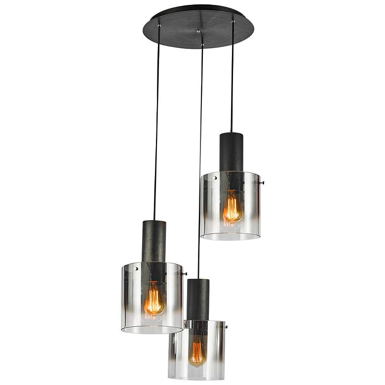 Image 1 Artcraft Henley 19 3/4" Wide Satin Black Multi-Light Pendant