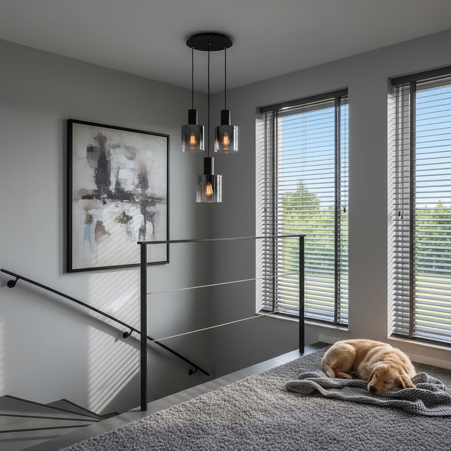 Image 4 Artcraft Henley 19 3/4" Wide Satin Black Multi-Light Pendant more views