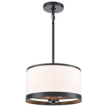 Artcraft High Street 12" Wide Black Drum Mini Chandelier
