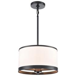 Artcraft High Street 12" Wide Black Drum Mini Chandelier
