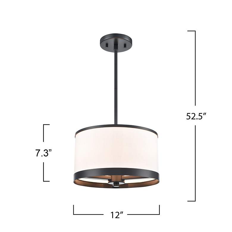 Image 7 Artcraft High Street 12" Wide Black Drum Mini Chandelier more views