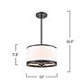 7_Artcraft High Street 12" Wide Black Drum Mini Chandelier more views
