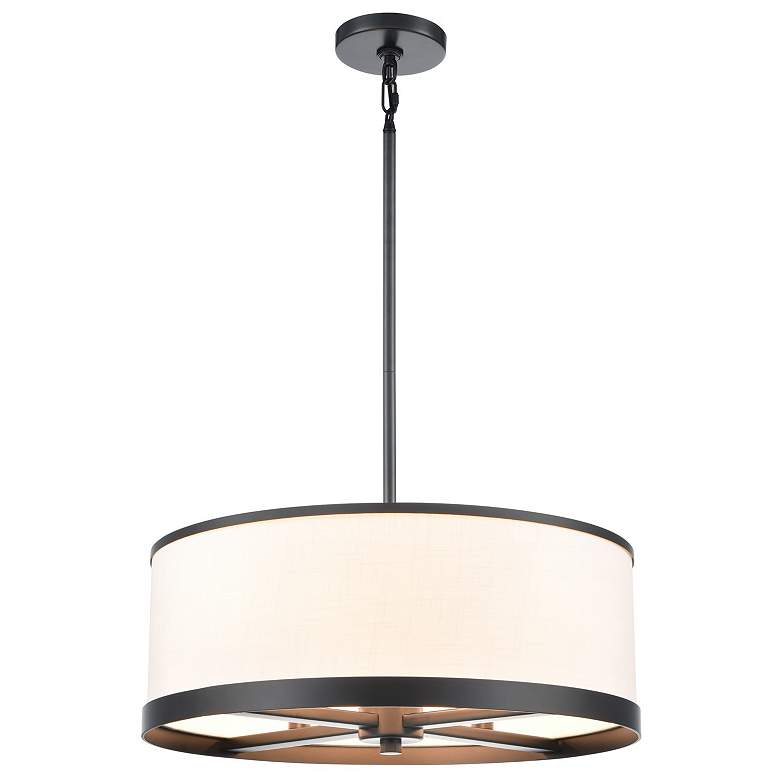 Image 1 Artcraft High Street 18" Wide Black Drum Chandelier
