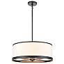 1_Artcraft High Street 18" Wide Black Drum Chandelier